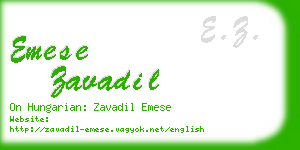 emese zavadil business card